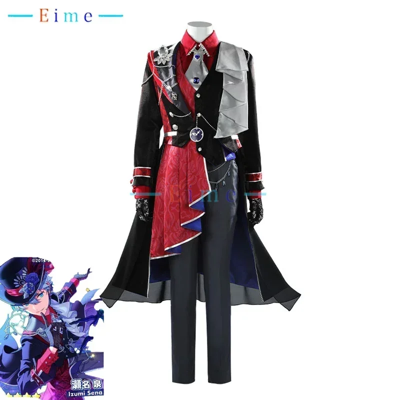 

Game Ensemble Stars Knights Mad Party Sena Izumi Cosplay Costume Fancy Party Suit With Hat Halloween Uniforms Custom Made