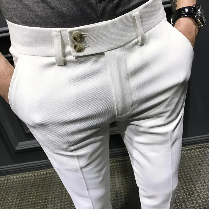 

2024 New Spring Autumn Fashion Men's Business Trousers Male Casual Straight Pants formal pants for men