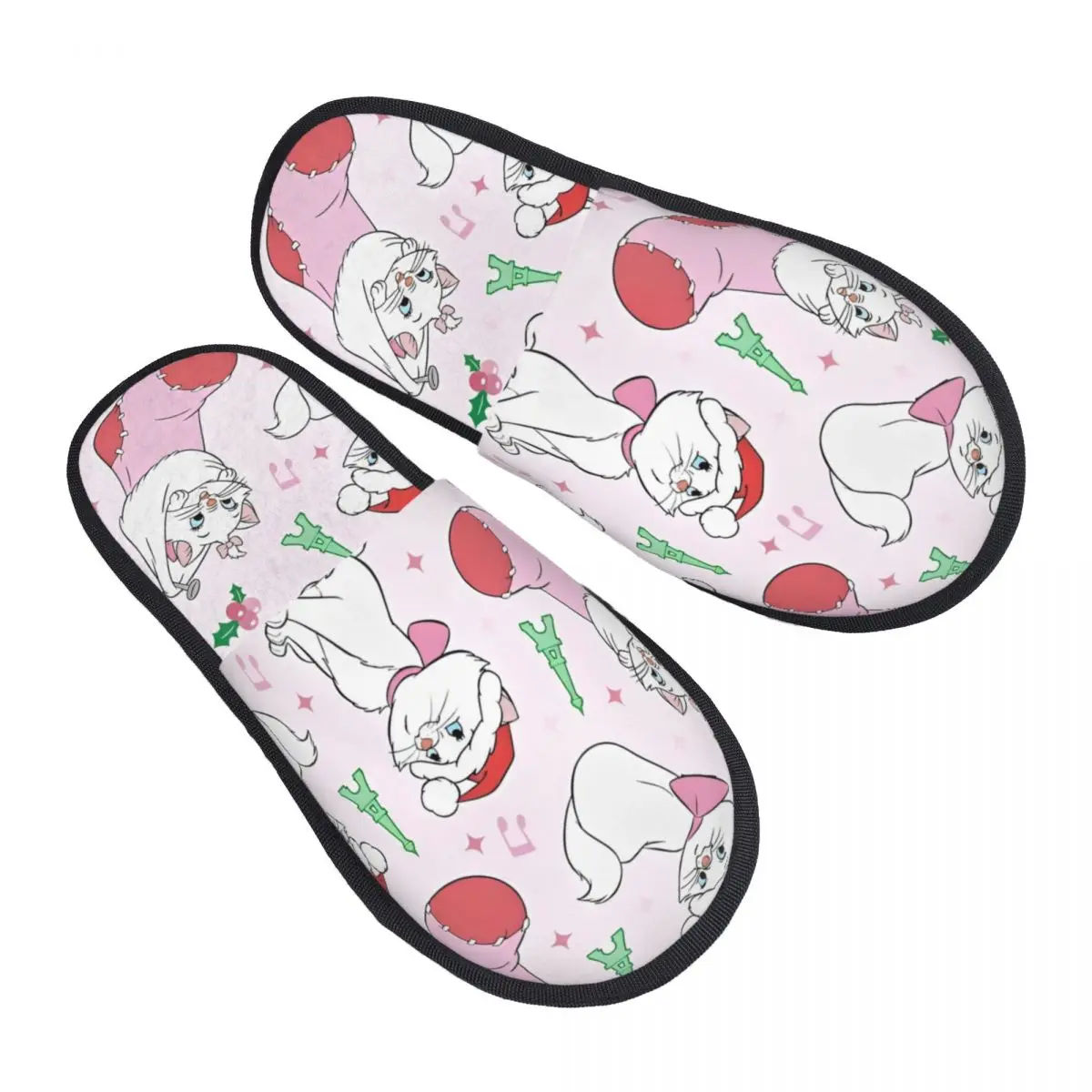

Домашние тапочки Marie Cat Aristocats, милые рождественские шлепанцы из мягкой пены с эффектом памяти, противоскользящие