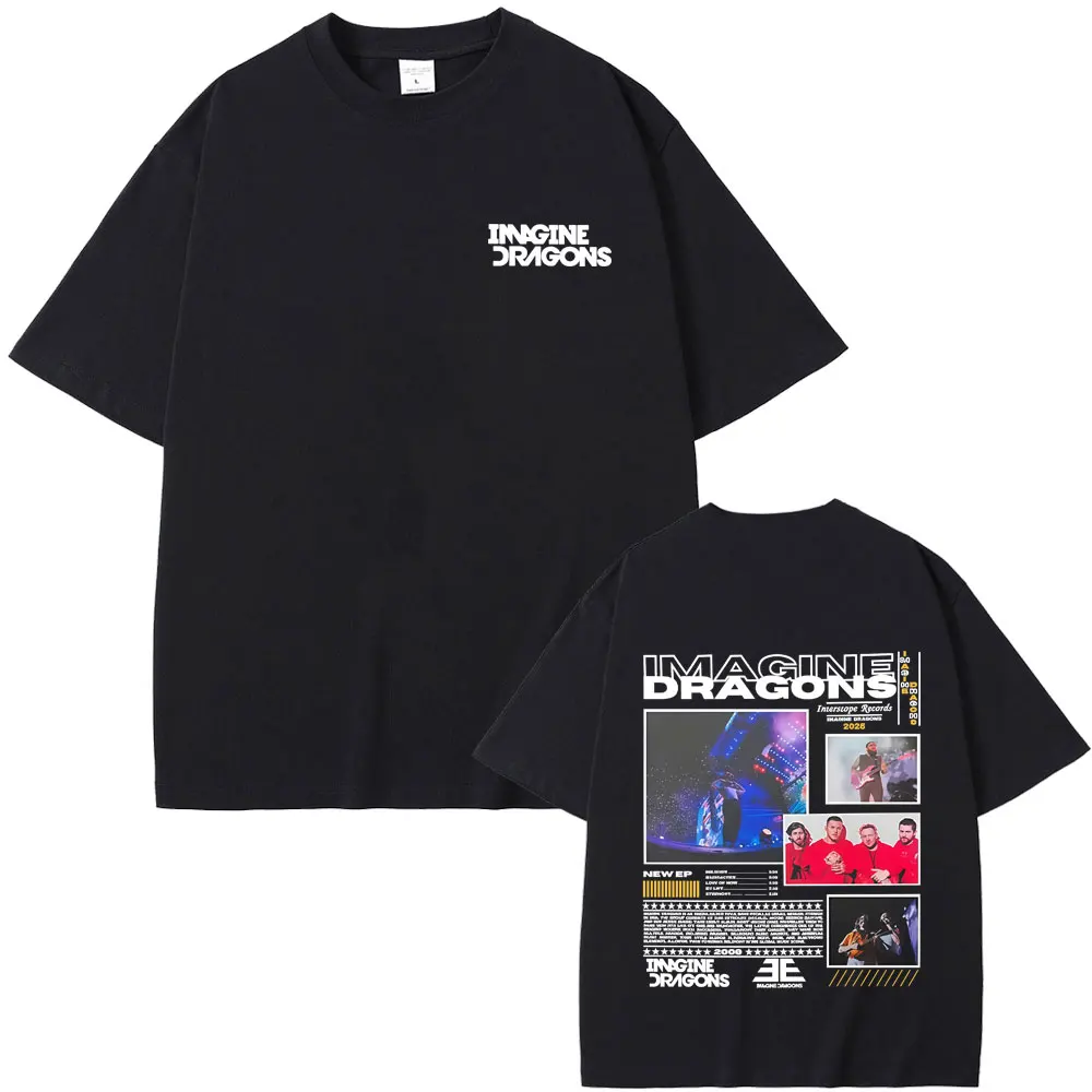 

Imagine Dragons Band Loom World Tour 2025 T Shirts Male Rock Punk Gothic Short Sleeve Men Women Casual Oversized T-shirt Tops