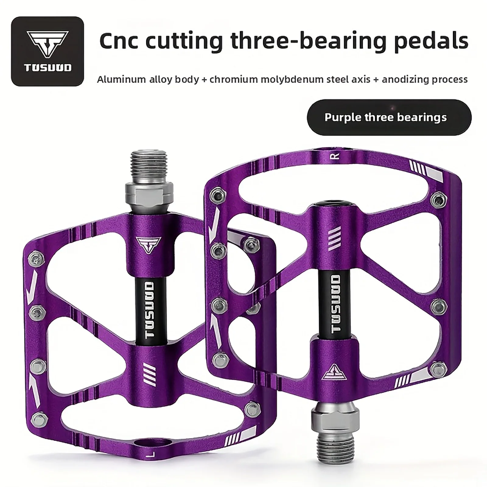 

Ультраширокие педали для горного велосипеда TOSUOD, платформа 9,5 см, обработанная на станке с ЧПУ, с герметичными подшипниками и стальными штифтами, нескользящий легкий велосипед