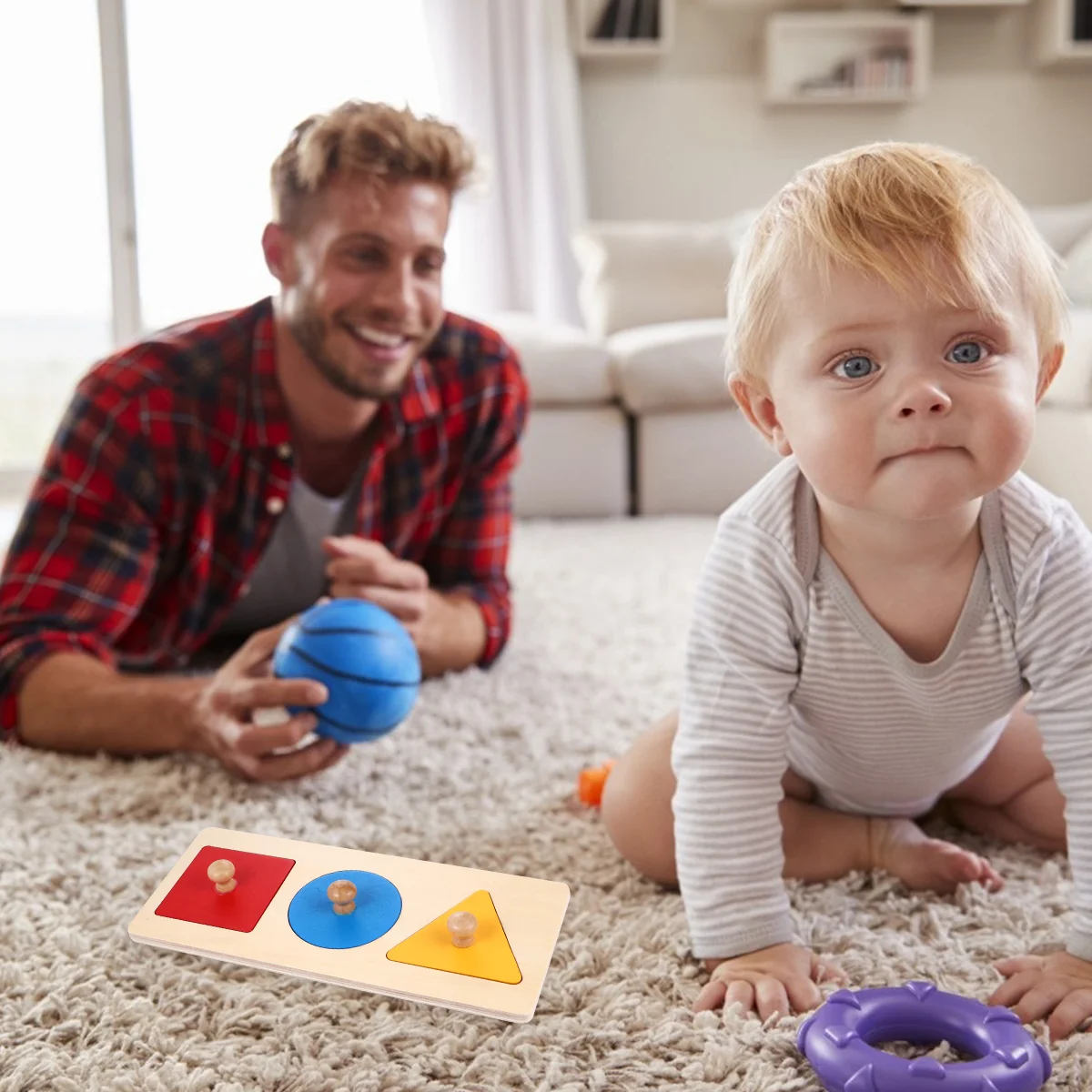 Puzzle géométrique en bois pour enfants, panneau géométrique, jouets pour bébés, puzzles divers pour enfants