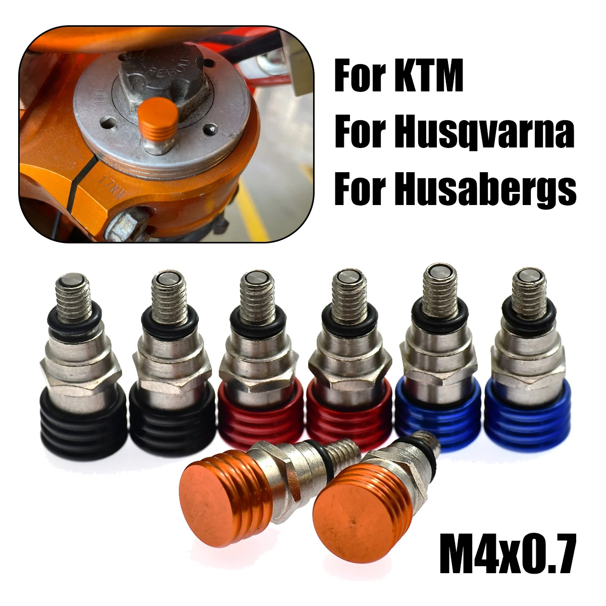 M4x0.7 CNC Motorcycle Fork Air Bleeder Valves For Husqvarna TC FC TE FE 85-501 2014-2019 For KTM SX SXF XC XCF XCW XCFW EXC EXCF