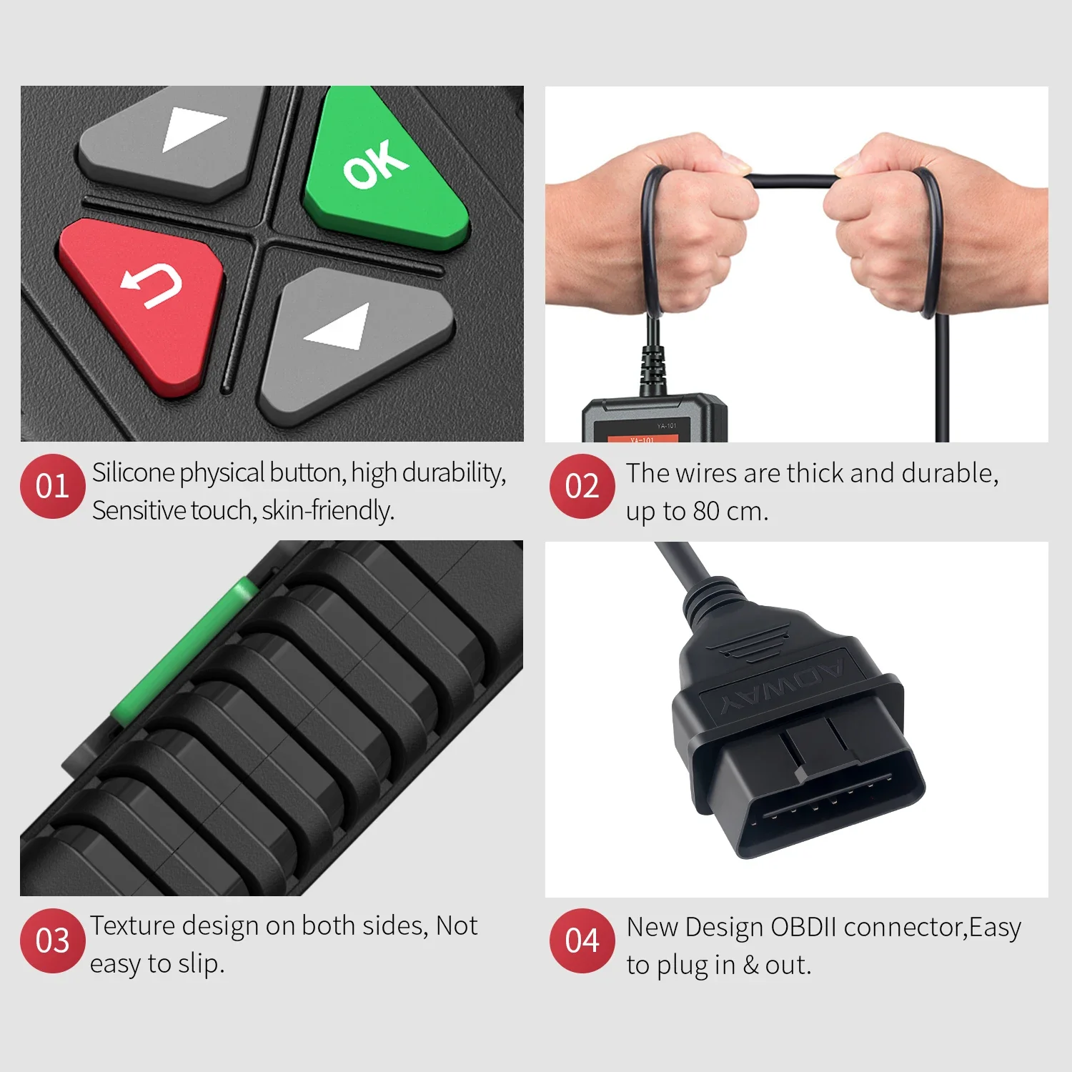 Car OBD2 Scanner YA-101 Auto Code Reader for Check Engine Light, OBD2 Diagnostic Scan Tool for All OBD2 Cars Since 1996