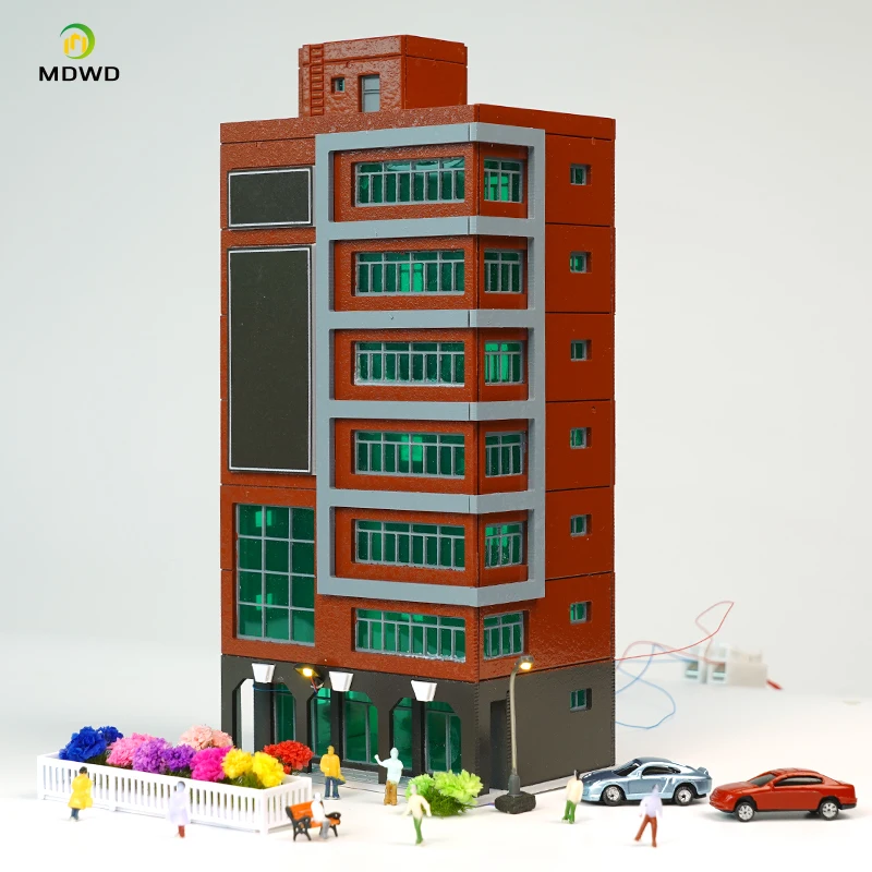 Outland-modelos 144 N, tren a escala, rascacielos, construcción, centro de compras, juguete educativo, aprendizaje juguetón