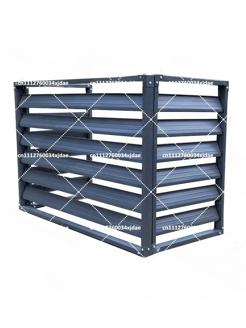 Outdoor Air Conditioner Cover Zinc Steel Grille Protective Shutter for AC Unit
