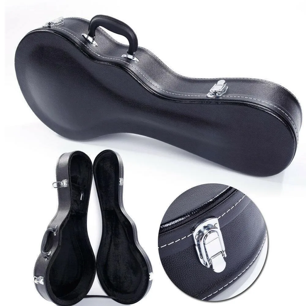 

Protable F-Style Mandolin Artificial Harshell Hard Case Wooden Case