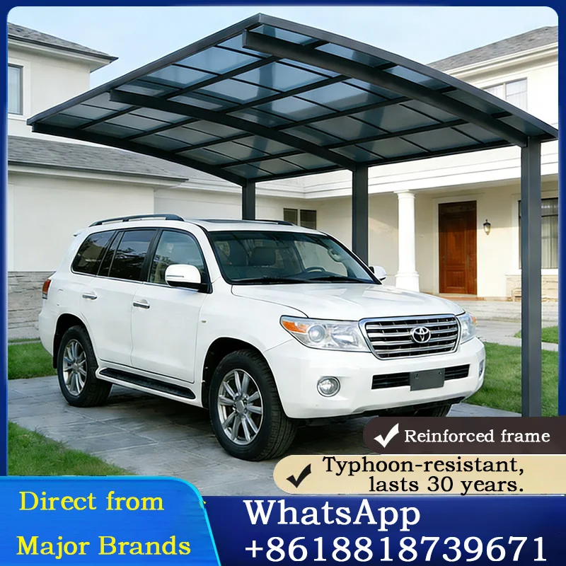 

Rugged Aluminum Alloy Outdoor Carport Protects Your Vehicle From Rain Or Shine For Perfect For Family And Garden Use Car Parking