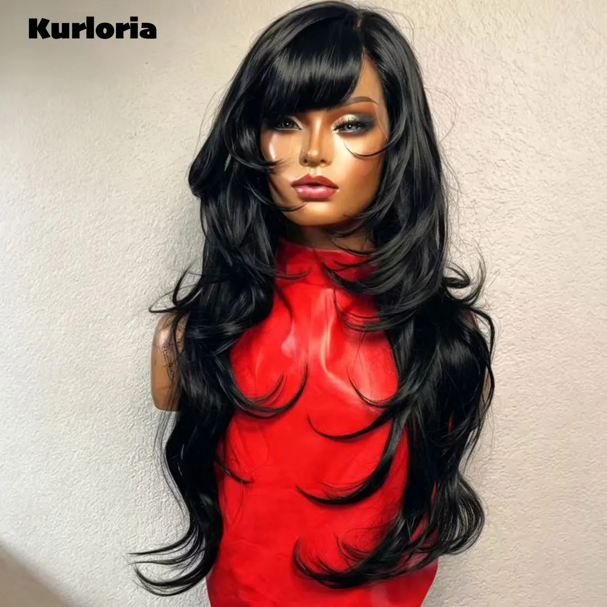 Natural Black Body Wave Lace Front Wig 13x4 13x6 HD Transparent Lace 100% Human Hair Glueless Wear and Go Wig with Bangs