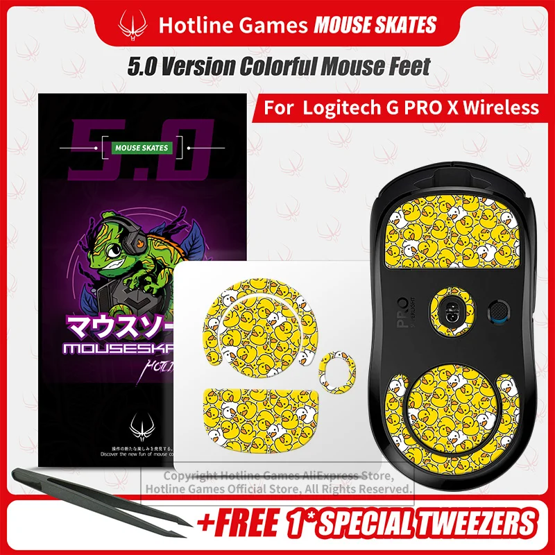 

1 Pack Hotline Games 5.0 Colorful Mouse Feet Skates for Logitech G PRO X Superlight Wireless Gaming Mouse Feet Replacement F-02