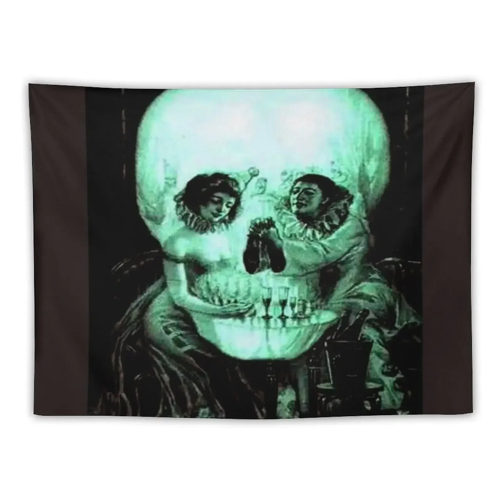 Skull optical illusion by Salvador Dali - Now step away from the computer Tapestry Korean Room Decor Bedroom Decor Tapestry