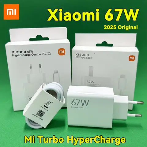 Original Xiaomi 67W Charger Cargador Tipo C Mi Hyper Turbo Chargers 67W Fast Charging Adapter Xiao Mi 17T 15T 13 Pro 11 10 Poco