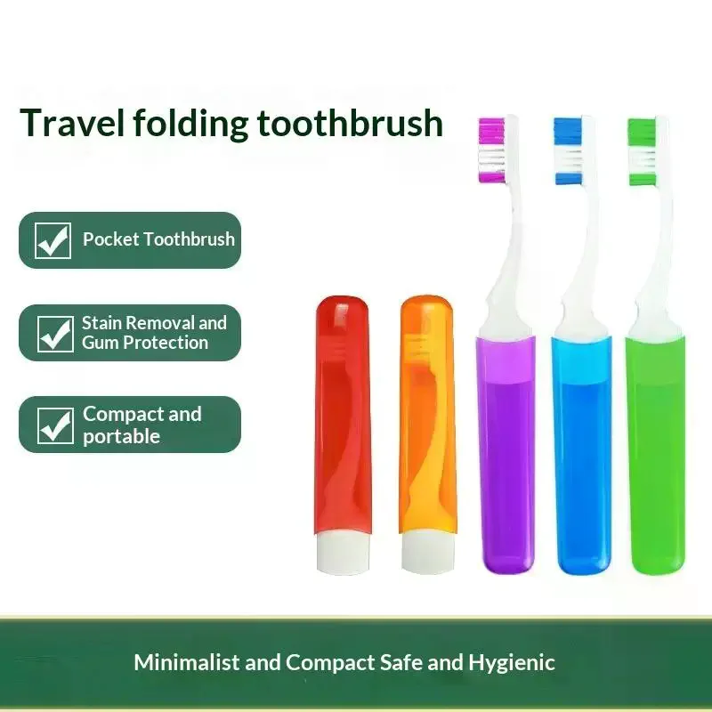 Hygiene Oral Portable Disposable Foldable Travel Camping Toothbrush Hiking Tooth Brush Tooth Cleaning Tools Folding Toothbrush