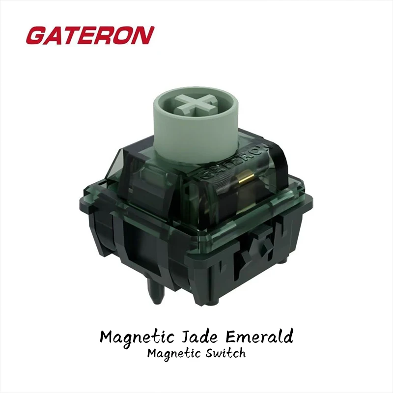 GATERON Magnetic Jade Emerald Switch, Tactile, Freely Setting Pre-Travel, Hall Sensor Effect for Magnetic Keyboard Gaming Office