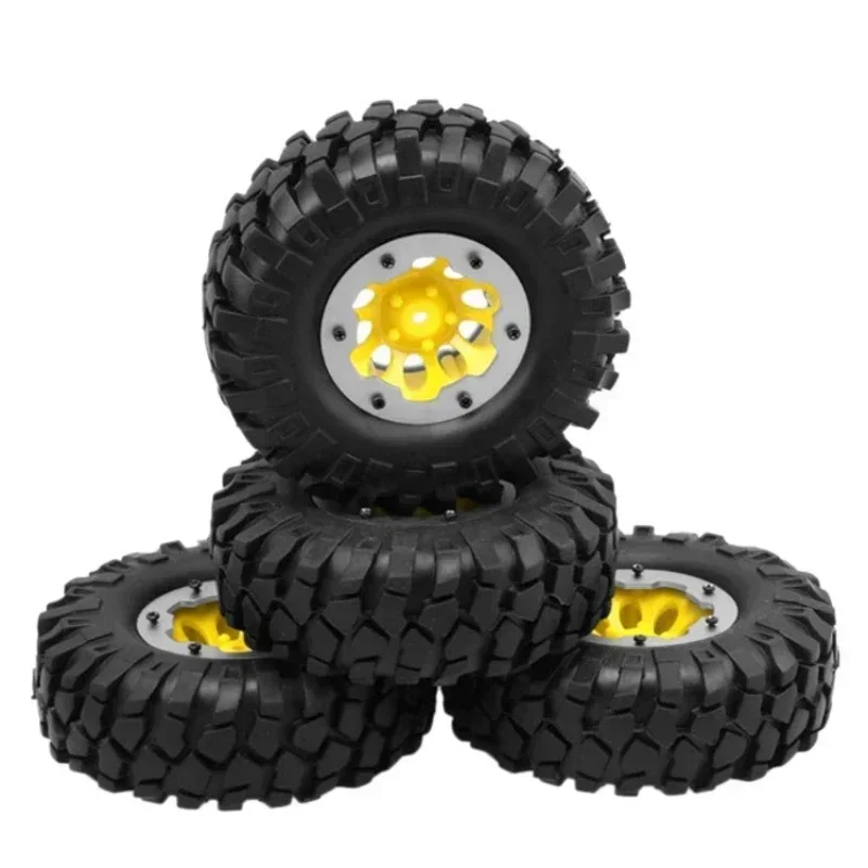 Neumáticos de 1,9 ", rueda de 108mm, cubo hexagonal de 12mm para telecontrol SCX10 RC, modelo de coche, neumático de escalada, neumático de grava simulado de alta calidad