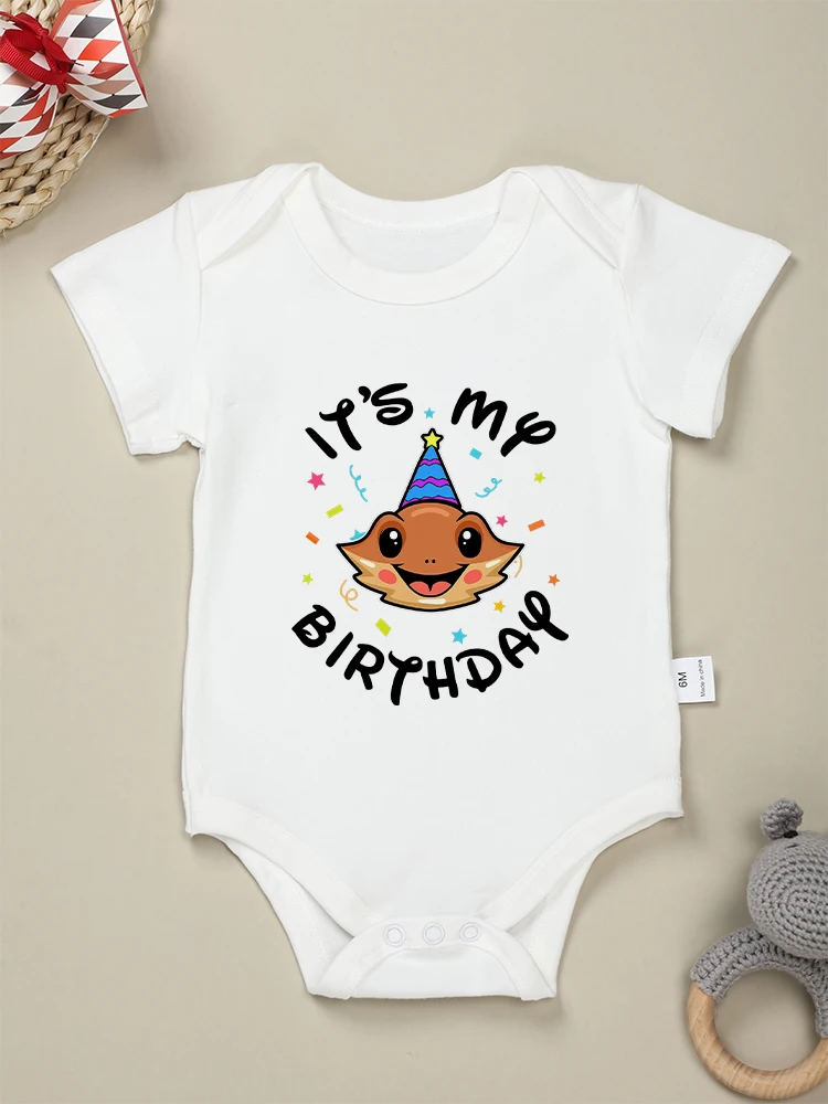 

It's My Birthday Baby Boy Girl Clothes Bodysuits Newborn First Birthday Infant Onesies High Quality Cozy Cotton Toddler Romper