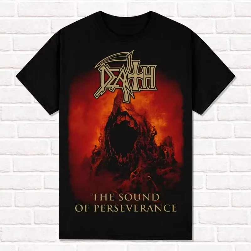 Unisex  Black T-Shirt 'Death - the Sound of Perseverance 1998' Technical Death Metal High Street Short Sleeve Tee