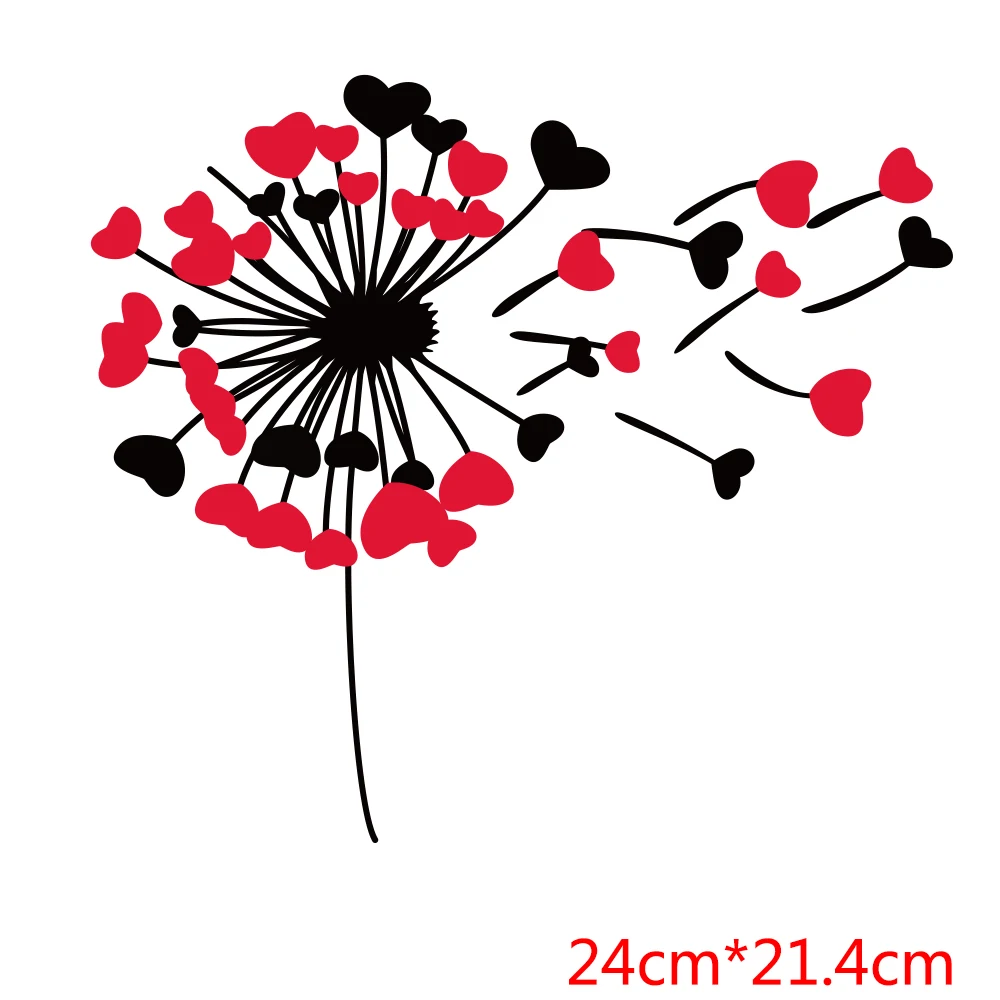 Dandelion Thermo Stickers Patches for Clothing Parches Transfer Sticker for Clothes Parches Bordados Para La Ropa DIY T-shirt