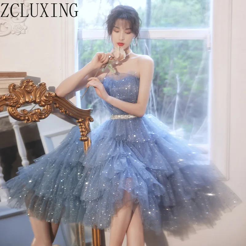 

Princess Evening Dress Women New Temperament Birthday Party Prom Dress Super Fairy Tube Top Student Graduation Dress