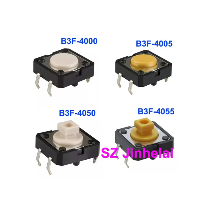 100pcs Authentic Original Omron Tactile Switch Push-button Micro Switches B3F-4000 B3F-4005 B3F-4050 B3F-4055
