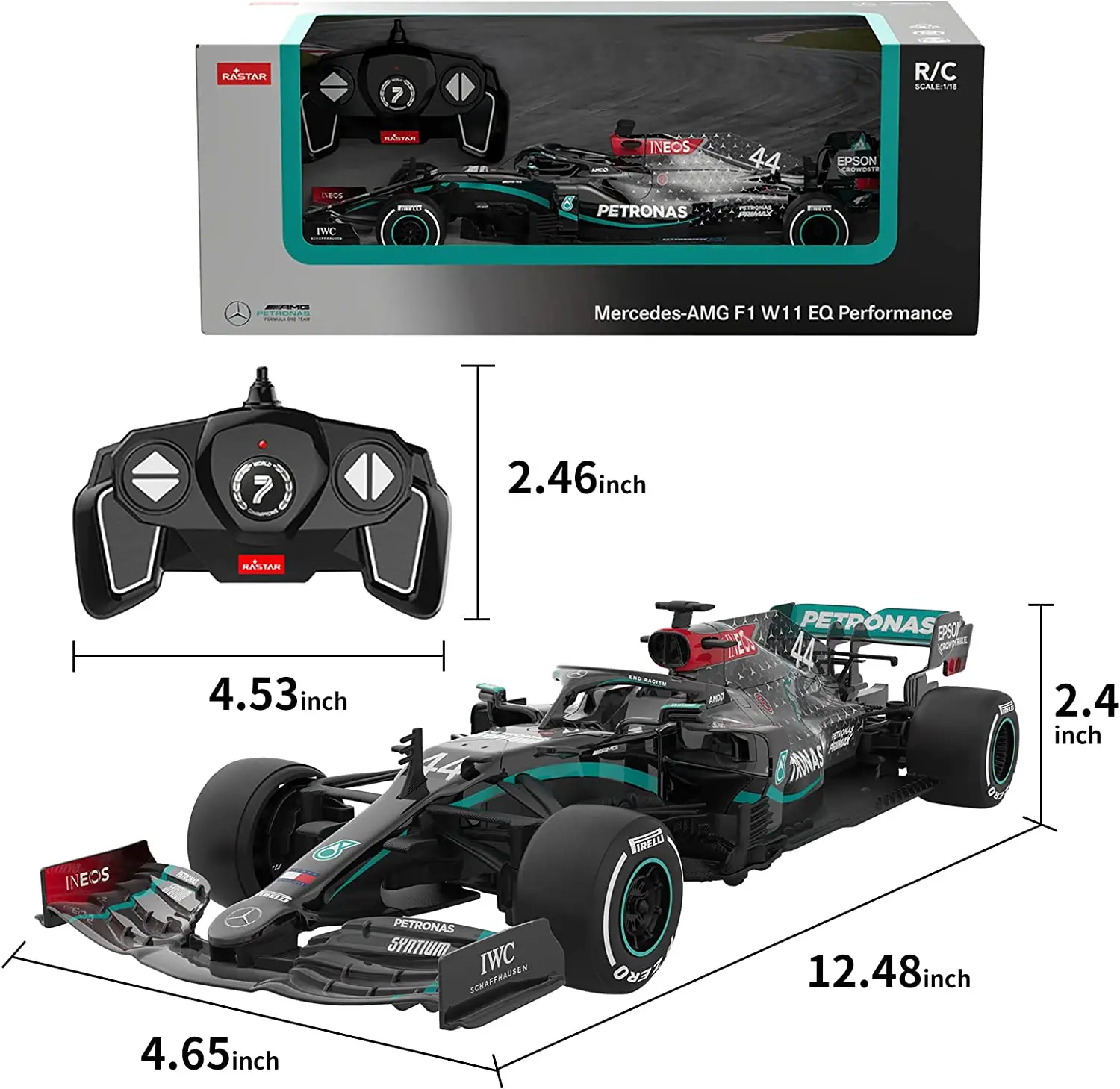 RC Car Toys 1/12 Mercedes-AMG F1 W11 EQ Performance Team Racing Formula Cars Model Toy Collection Gift Drift Lewis Hamilton#44