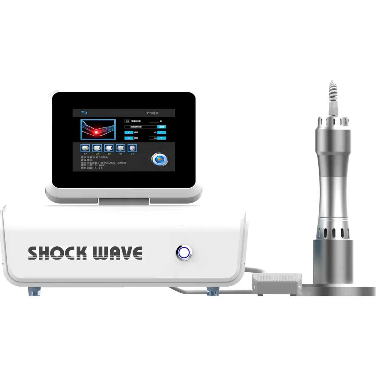 

Treatment of Musculoskeletal Injury with Shock Wave Pain Focused Therapy Shock Wave Machine for Rehabilitation and Musculoskelet