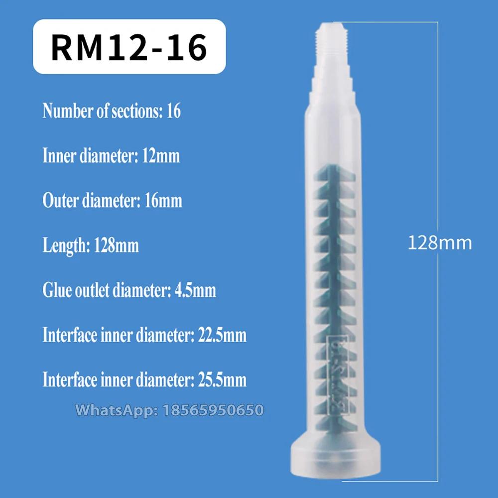 Glue Dynamic Mixing Nozzle RM12-26 Two Component Liquid Glue Adhesives Mixer Round Dynamic Mixed Tube Quick Mixing Nozzle