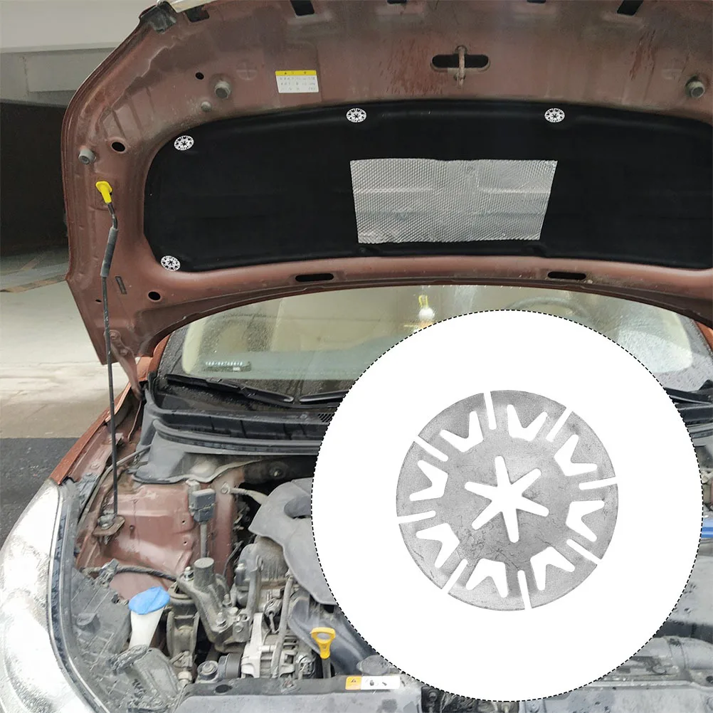 

20Pcs Heat Shield Insulation Clips Engine Hood Retainer Push-on Steel Lock Washers Fasteners for Automotive Engine Cover Secure