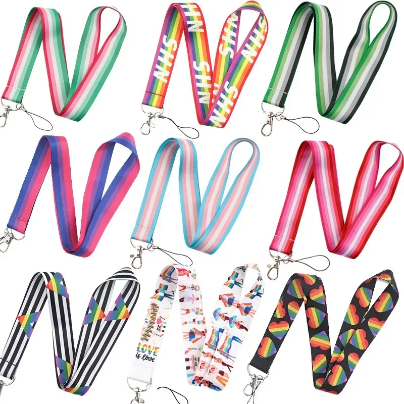 Rainbow Good Friend Lanyards for Keys Phone Neck Strap Hang Rope Gay Badge Holder Keychain Lanyard Wholesale