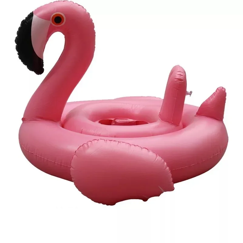 Flotador de flamenco circular para bebé, accesorios de piscina inflables, anillo de natación, asiento de unicornio para niños, juguetes de agua de