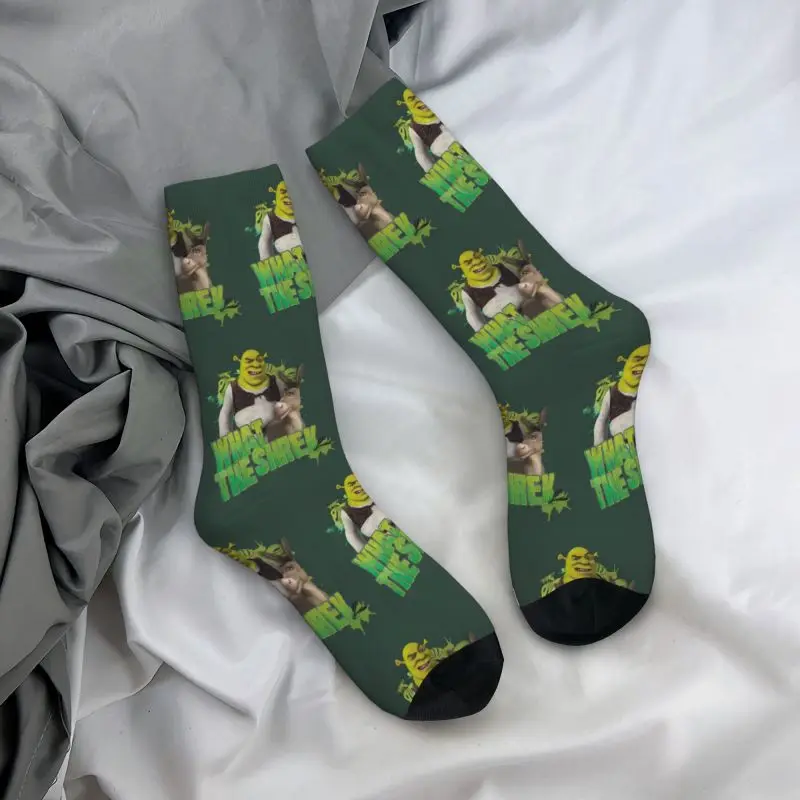 Kawaii What The Shrek Socks Men Women Warm 3D Print Football Sports Socks