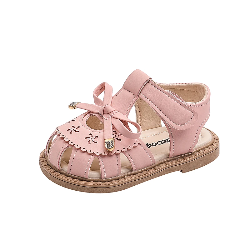 2024 Summer New Girls' Sandals  Children's  Soft Sole Shoes Trendy Princess Shoes  Walking Shoes