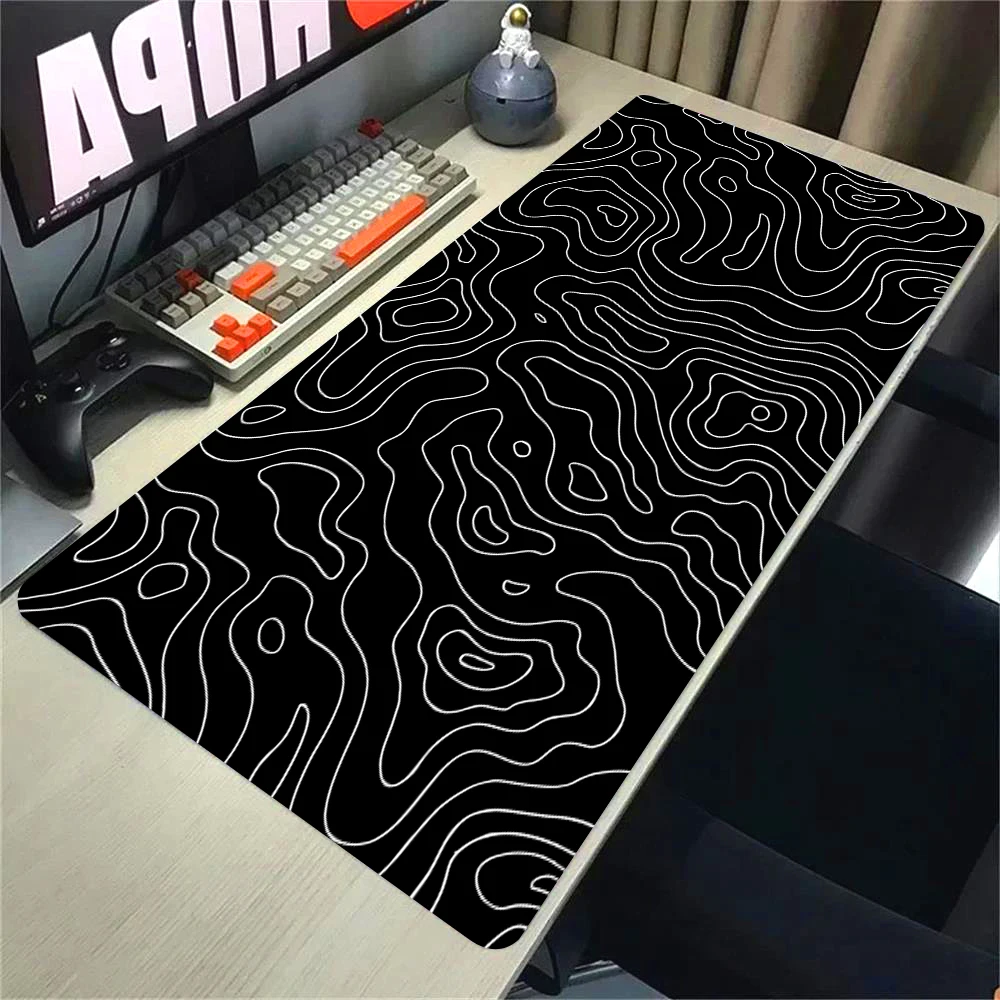 

Коврики для мыши Черно-белые игровые коврики для мыши Большой коврик для мыши Gamer Коврик из натурального каучука Company Lockrand Дизайн настольного коврика для подарка