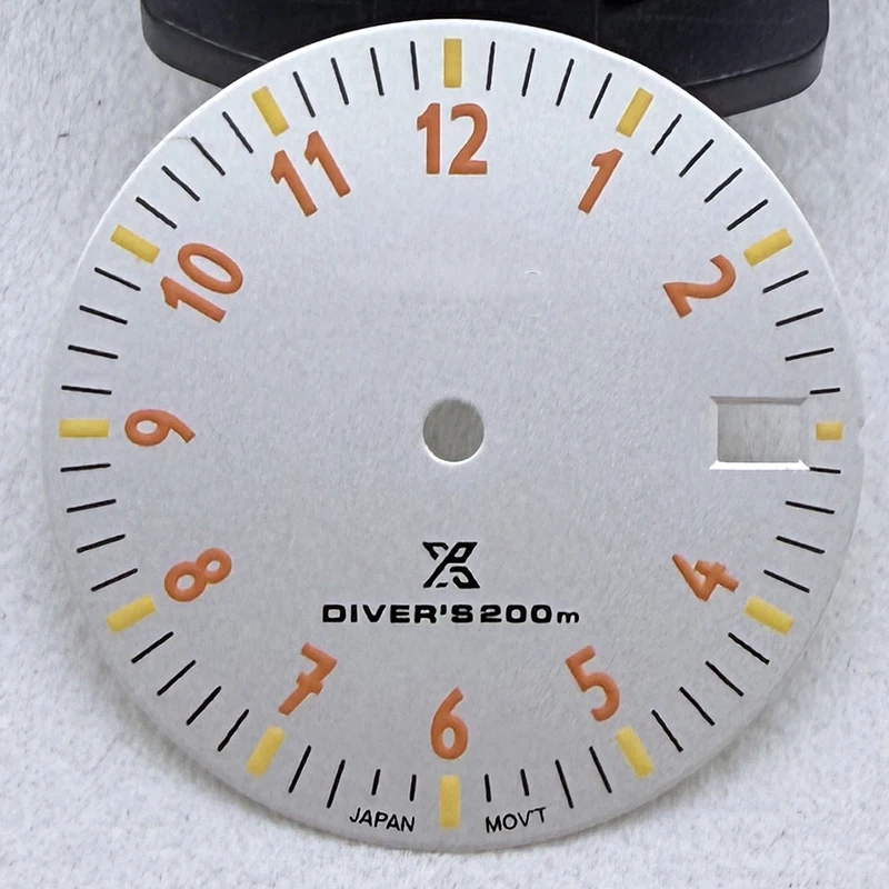 أفضل ساعة 28.5 مللي متر NH35 الطلب S شعار جديد ريترو الهاتفي الأخضر مضيئة مناسبة ل NH35/NH36 التلقائي ساعة يد تعمل بالحركة اكسسوارات #6