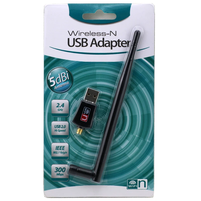 

Wireless Card USB WiFi Adapter 300Mbps forLaptop TV Box Karaoke Player Win11/10//8 Realtek RTL8192EUS Chip Receiver Desktop PC