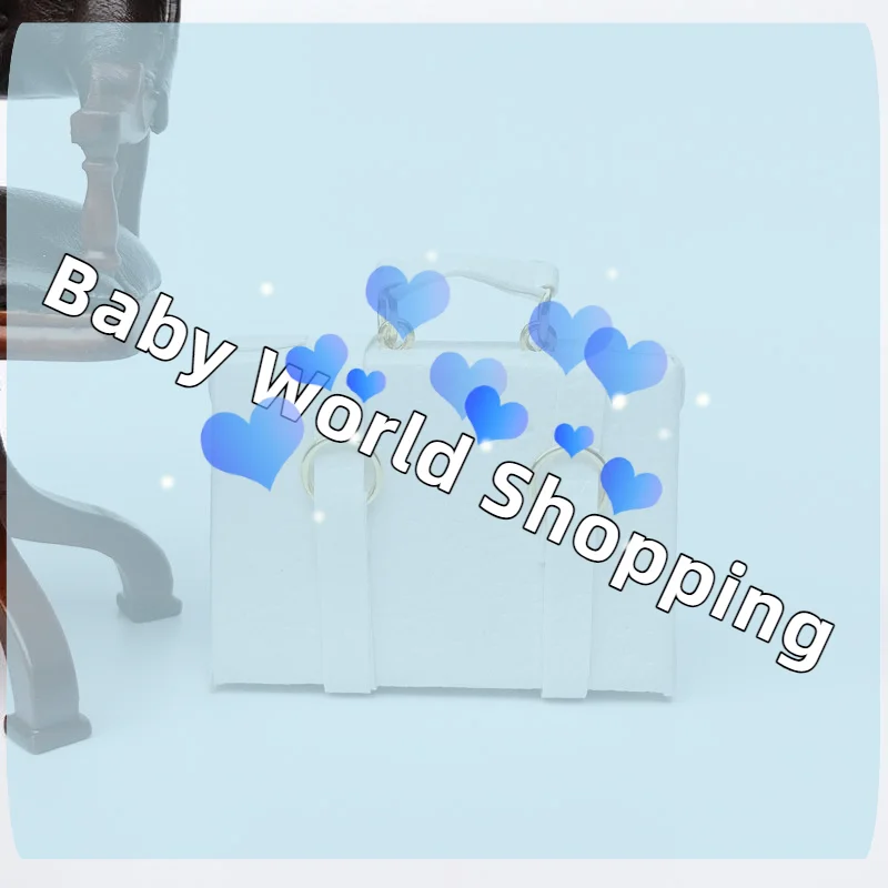 1Pcs Retro Leather Box Briefcase Suitcase Model 1:12 Micro Dollhouse Miniature Toy Decoration For Doll House Accessories