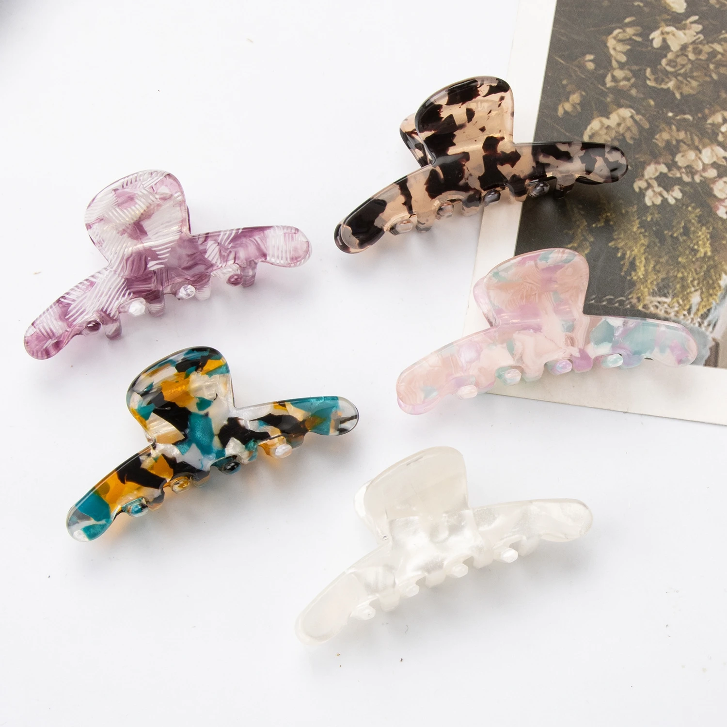 أنيقة خلات مشبك شعر للنساء الفتيات الشاي اللون تزيين سيدة خمر مقاطع الشعر مجوهرات الأزياء إكسسوارات الشعر أغطية الرأس