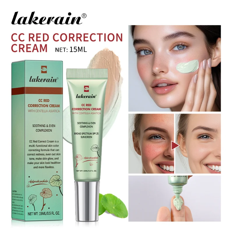 Erborian CC Red Korrekturcreme, Make-up-Grundierung, feuchtigkeitsspendend, wasserdicht, Anti-Schweiß-Concealer, langanhaltende Damen-Make-up-Kosmetik