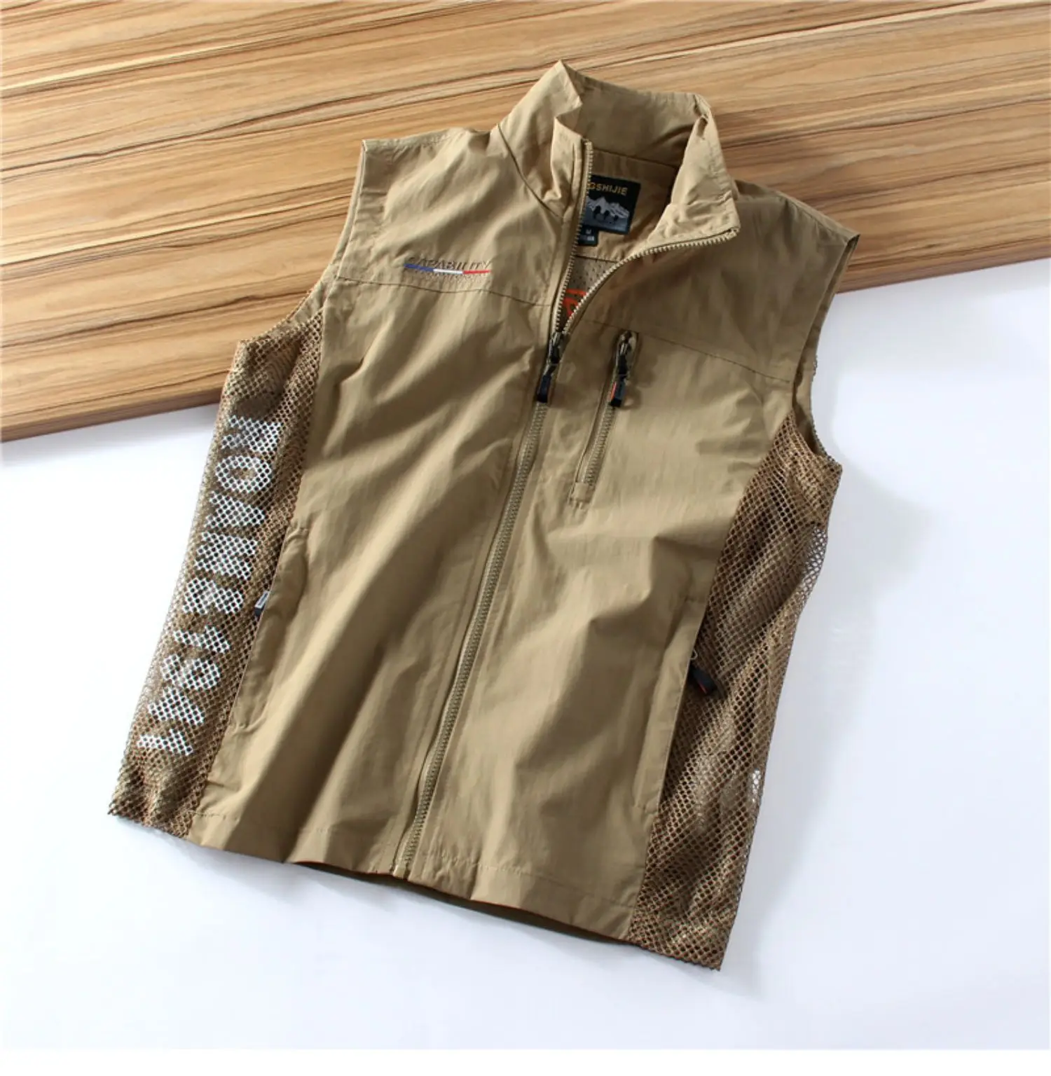 American functional multi bag vest, spring and autumn quick drying vest