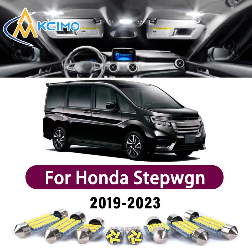 Error Free LED Interior Light Kit for Honda Stepwgn 2019-2023 Premium Bright Dome Trunk Mirror Reading Lamps Canbus