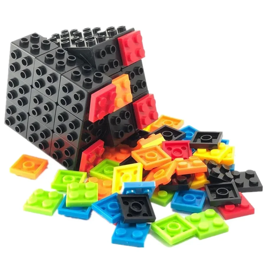 Building Blocks Cube 3x3x3 Puzzle Cube Odłączana profesjonalna magiczna kostka 3x3 Blocks Cube Zabawki edukacyjne Prezenty Diy Cubo Magico