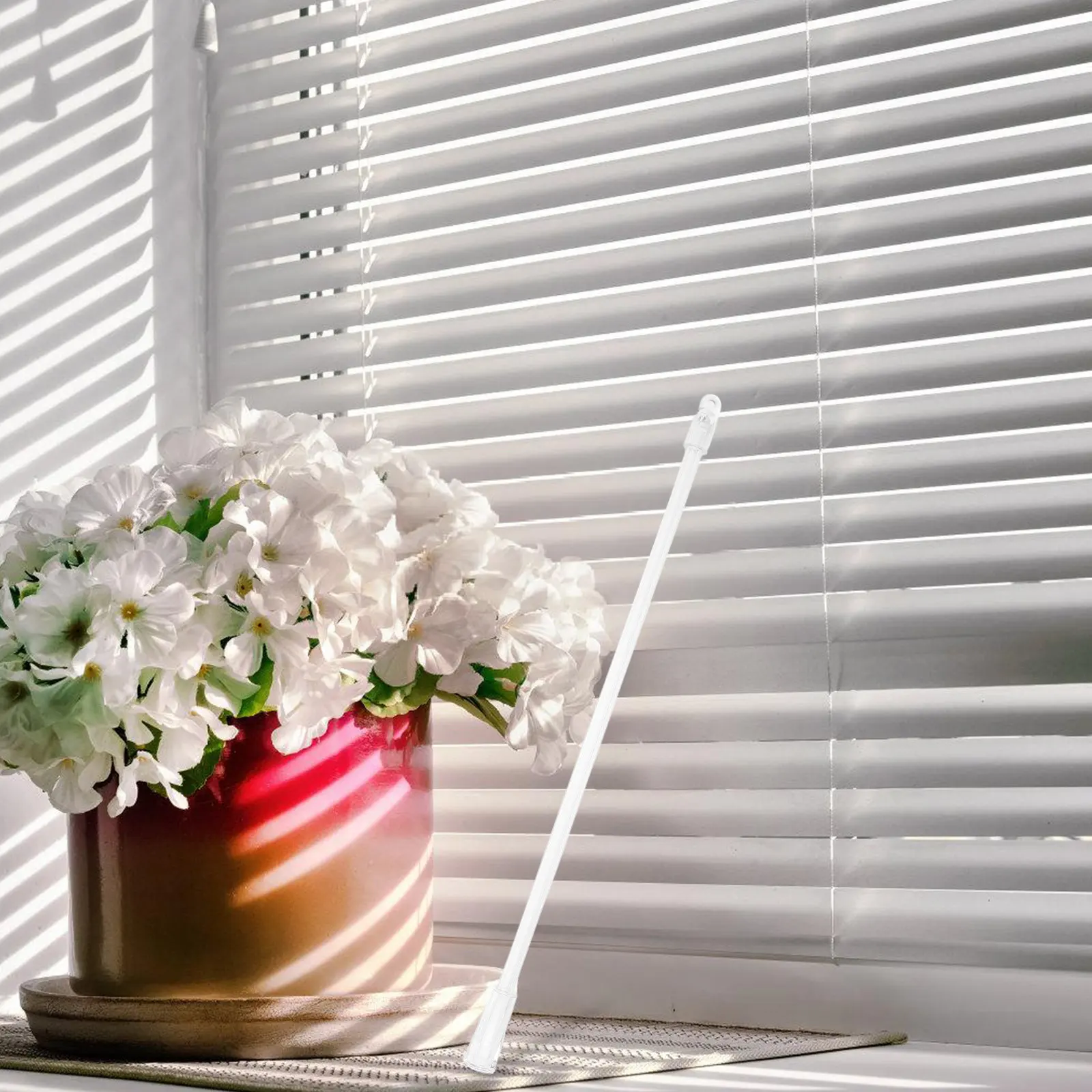 2Pcs Clear Vertical Blind Rod with Hook for Easy Tilt and Open Drapery Curtain Wand Replacement Parts 30Cm Transparent Blind