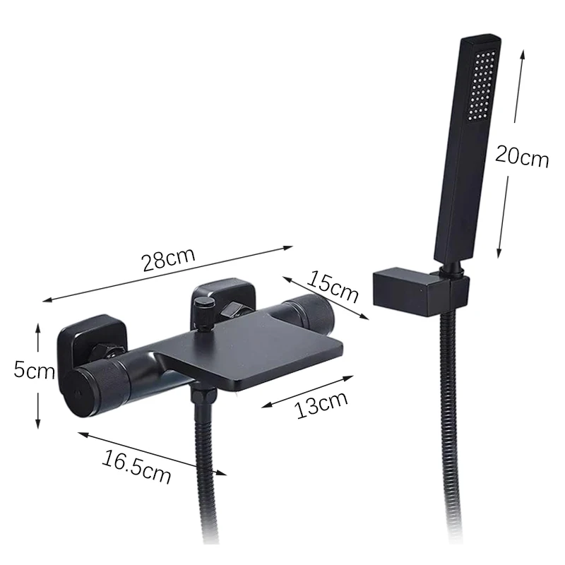 OXG Brass Bathtub Faucet Bathroom Faucet Waterfall Spout Mixer Faucet  Handheld/No Handheld Shower Set Wall Mount Bath Faucet