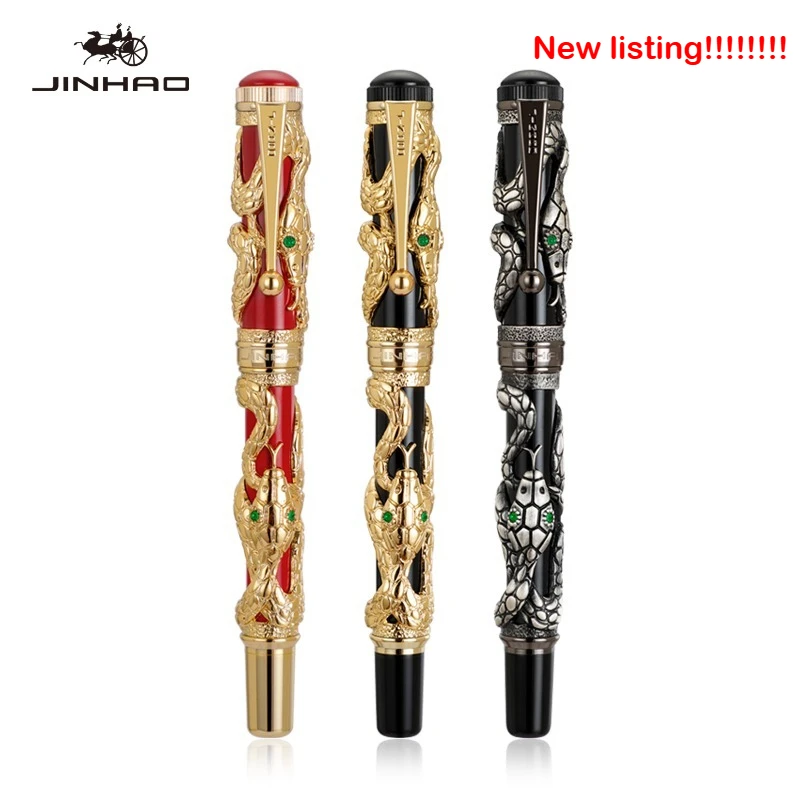 

JINHAO Metal Snake Fountain Pen EF/F/M Nib Cobra Pattern Luxury Elegant Fountain Pens Writing School Office Supplies Stationery