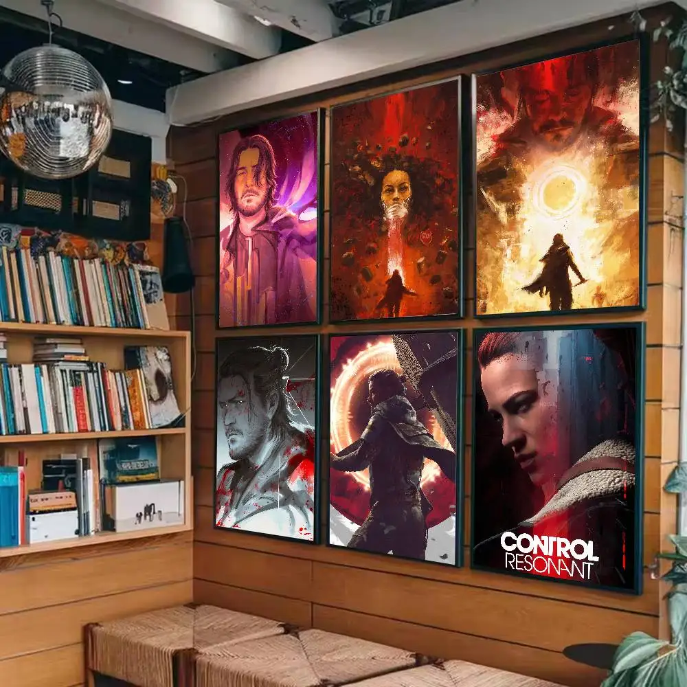 Fashion Action-Adventure Game Control Resonant Poster Self-adhesive Art Paper Sticker Coffee House Bar Room Wall Decor