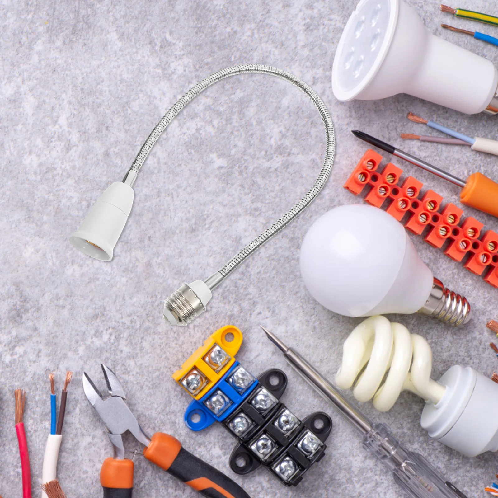 

E27 Light Socket Adapter Adjustable Flexible Hose Easy Installation Long Term Use Versatile Lighting Solutions Home Commercial