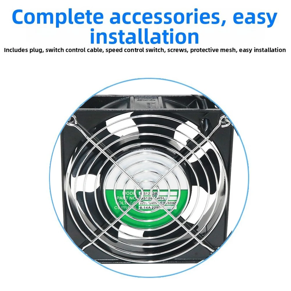 

Powerful Quiet Household Exhaust Fan For Kitchen Industrial Ventilation Fan High Airflow Low Power Cabinet Silent Axial Flow Fan