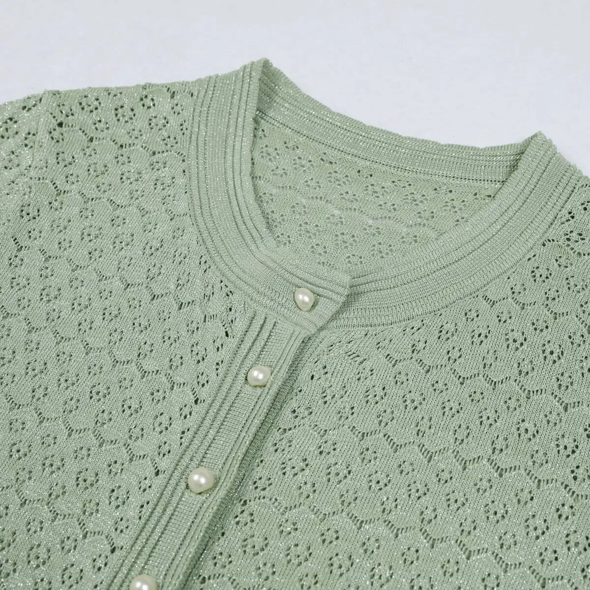 LEOSOXS Długie Rękawy Modne Dopasowane Sukienki Dzianinowe Zapięcie Perłowym Dekolt Okrągły Odzież Damska Obcisła Seksowna Długa Suknia Jesienna Elegancka Impreza