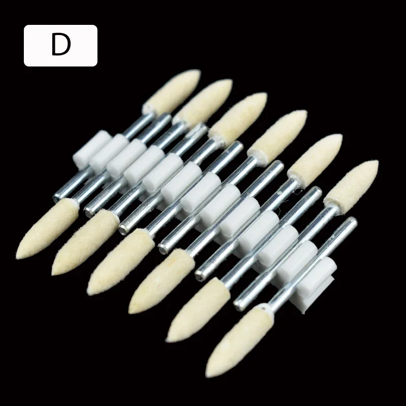 12Pc Wool Felt Polishing Bobs Kit for Dremel Rotary Tools Jewelry Metal Wood Craft DIY Mirror Finish with Shank Mount