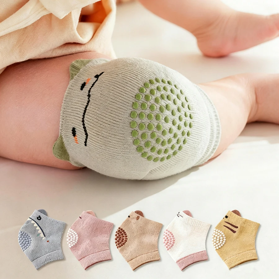 2Pcs Baby Cartoon Knee Pads, Baby Anti-Slip Knee Pads, Specially Designed for Babies Learning to Crawl and Walk, with Cute 3D Animal Patterns, Anti-Slip Adhesive Knee Pads, Elastic and Non-Tightening, Breathable and Skin-Friendly, Do Not Squeeze the Legs, Do Not Cause Sweat Accumulation, Available in Multiple Colors, Suitable for Both Boys and Girls, for All Seasons